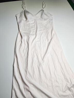 Vtg Vanity Fair Slip 34 Long USA Made Pale Pink Nylon Antron Full Slip Lingerie